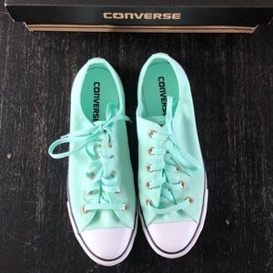 Mint green all star converse